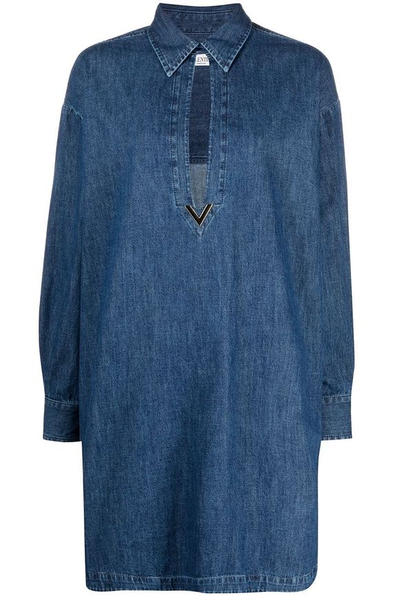 Valentino VGOLD kaftan i denim - Blå