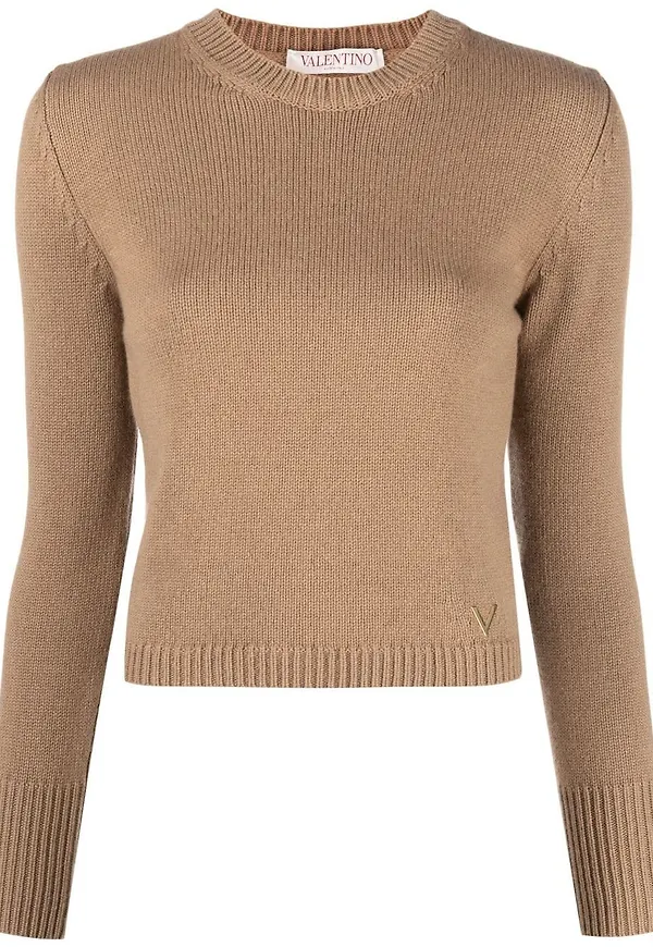 Valentino VGOLD kashmirtröja - Brun
