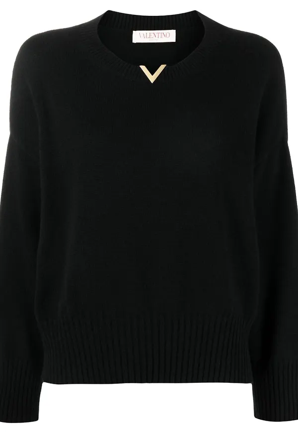 Valentino VGold kashmirtröja - Svart