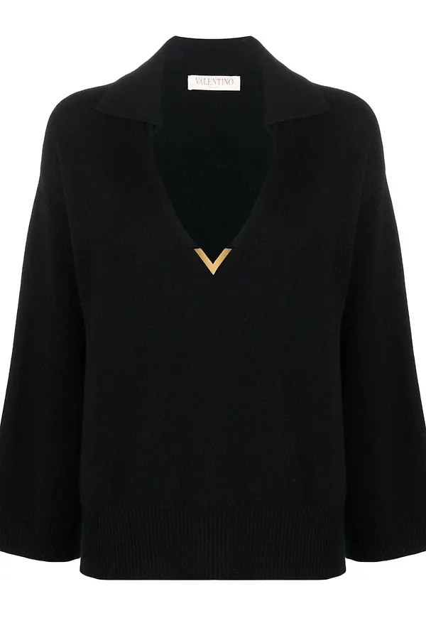 Valentino VGold kashmirtröja - Svart
