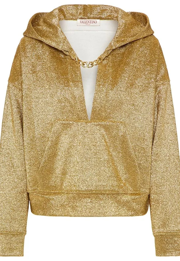 Valentino VLOGO Chain hoodie - Guldfärgad