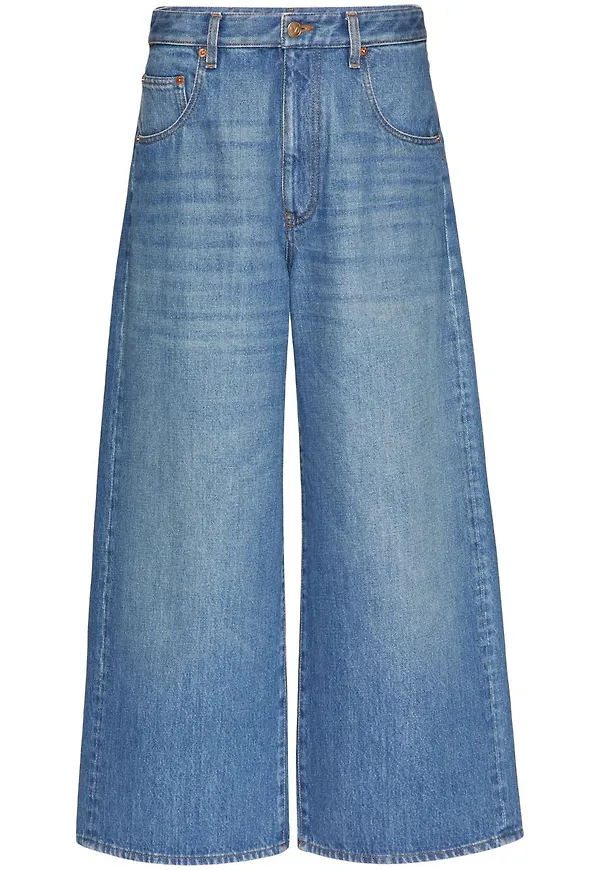Valentino VLogo Chain wide-jeans - Blå