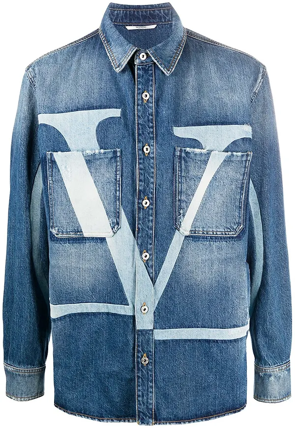Valentino VLOGO jeansjacka - Blå