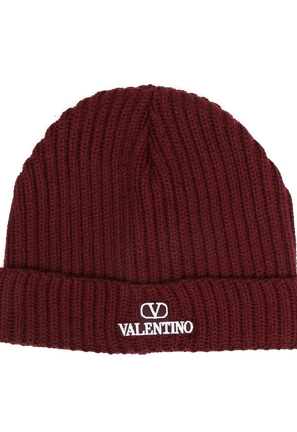 Valentino VLogo ribbad mössa - Röd
