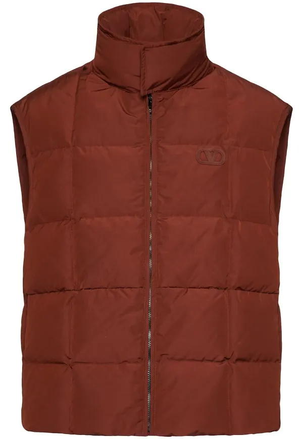 Valentino VLogo Signature vadderad dunväst - Brun