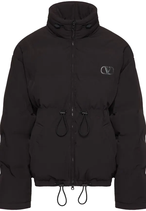 Valentino VLogo Signature vadderad jacka - Svart