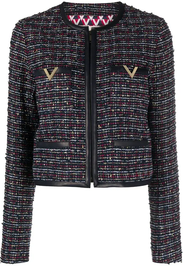 Valentino VLogo tweedjacka - Blå
