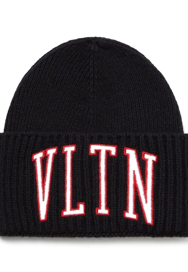 Valentino VLTN grovstickad mössa - Svart