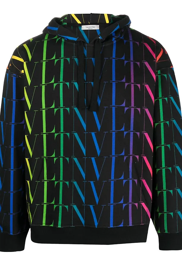Valentino VLTN hoodie med tryck - Svart