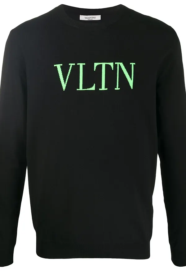 Valentino VLTN intarsiastickad tröja - Svart