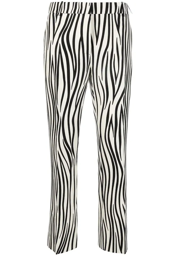 Valentino zebramönstrade slacks - Vit
