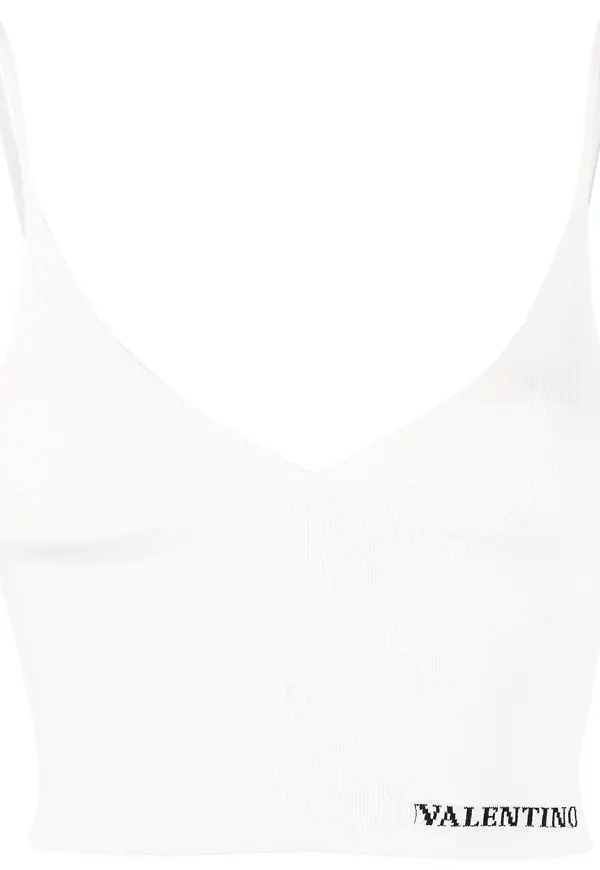 Valentino ärmlös croptop - Vit