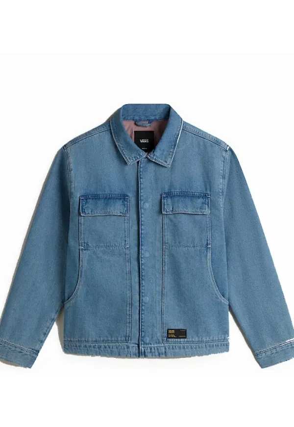 Vans, Jacka, Dam, L, Denim, Militärstil Denimjacka