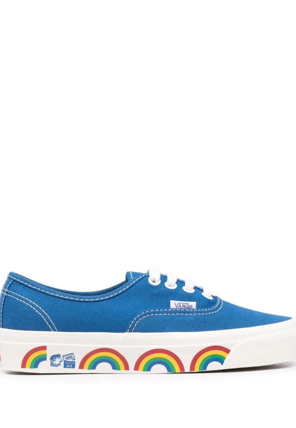 Vans Authentic 44 DX Anaheim Factory regnbågsmönstrade sneakers - Blå