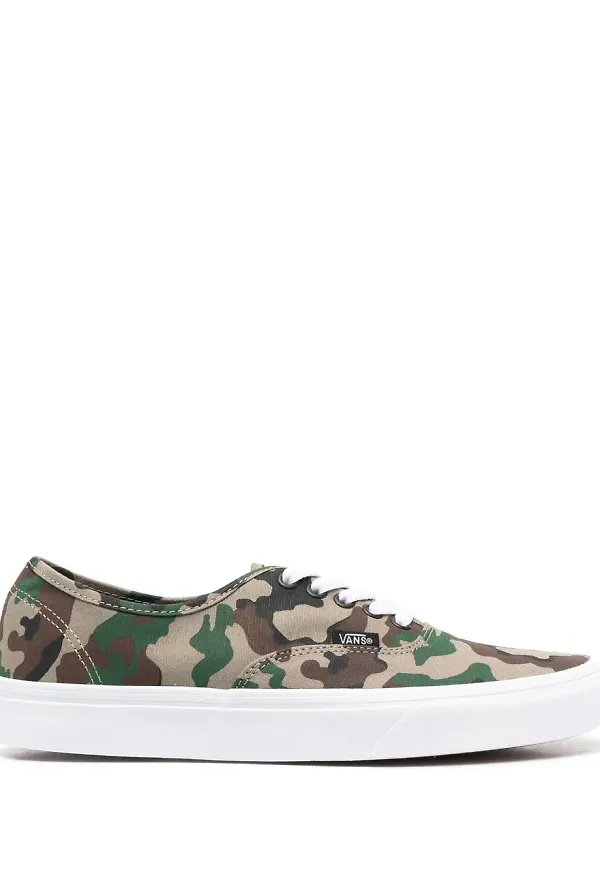 Vans kamouflagemönstrade låga träningsskor - Grön