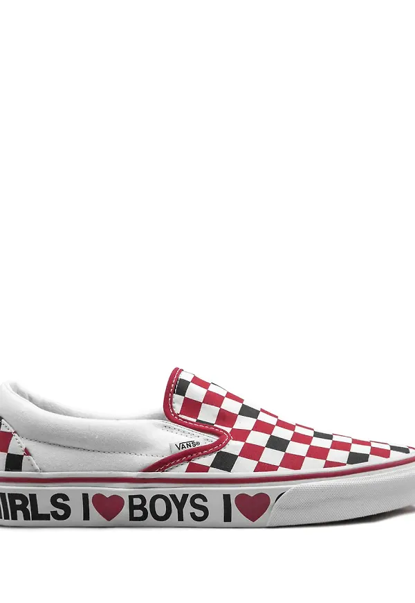 Vans klassiska slip on-sneakers - Röd