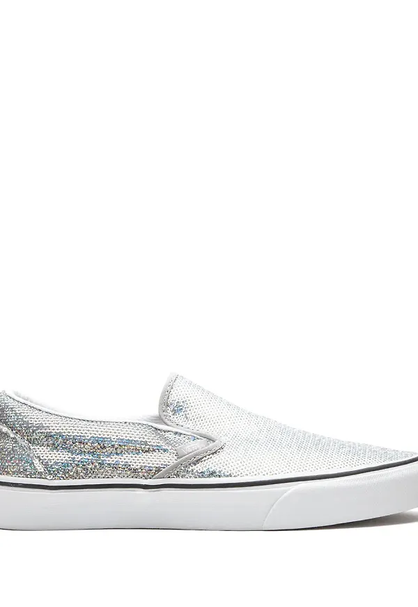 Vans klassiska slip on-sneakers - Silverfärgad
