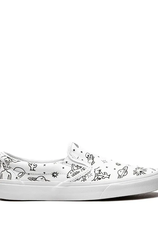 Vans klassiska slip on-sneakers - Vit