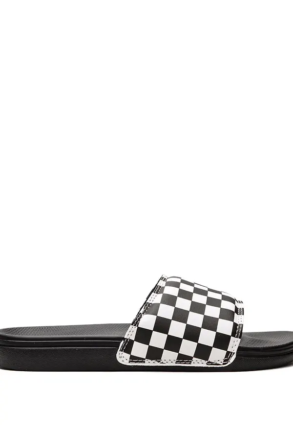 Vans La Costa rutiga tofflor - Vit