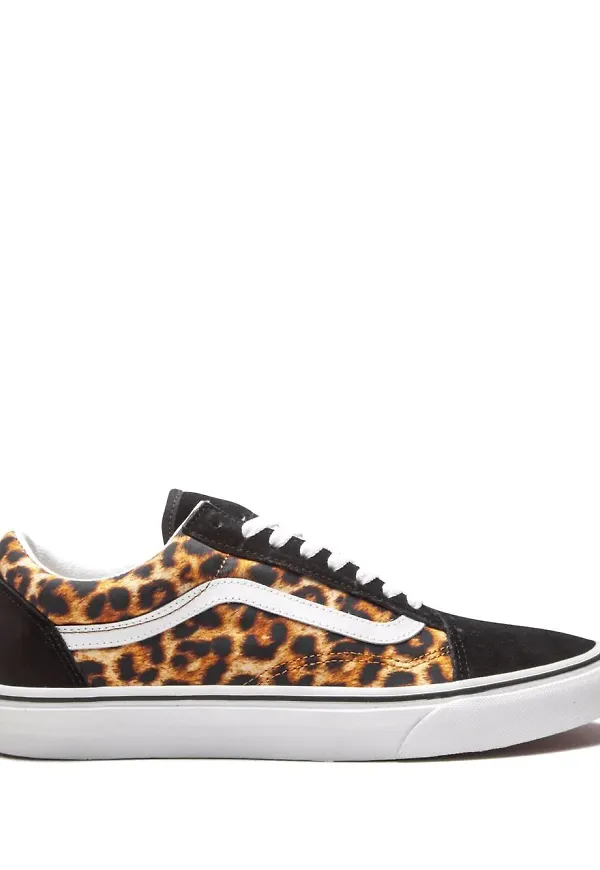 Vans Old Skool leopardmönstrade sneakers - Svart