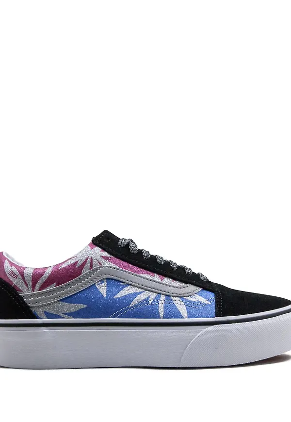Vans Old Skool låga platåsneakers - Svart