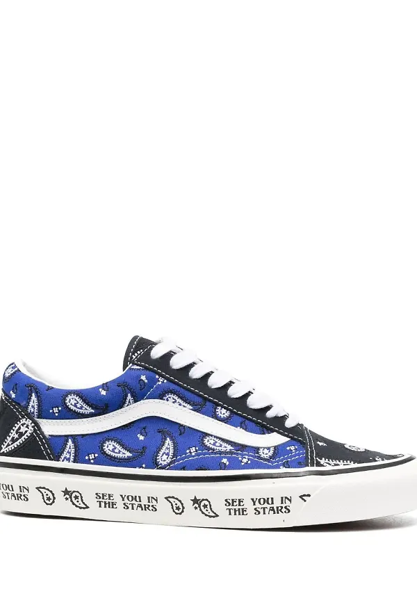 Vans Old Skool paisleymönstrade sneakers - Blå