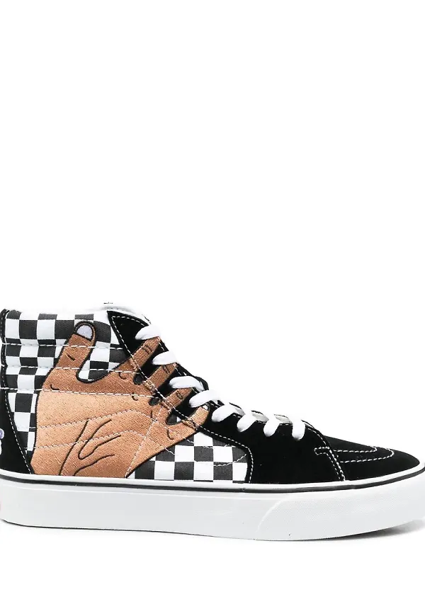 Vans rutiga höga sneakers - Svart