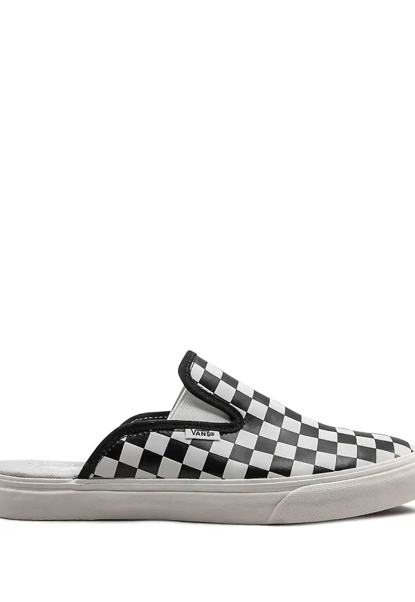 Vans rutiga slip on-sneakers - Svart