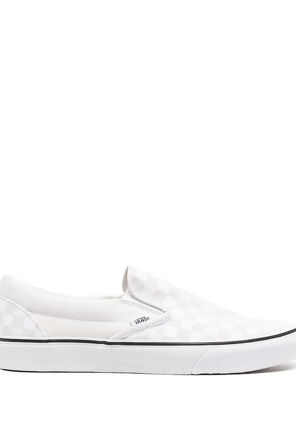 Vans rutiga slip on-sneakers - Vit