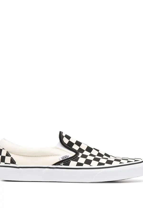 Vans rutiga slip on-sneakers - Vit