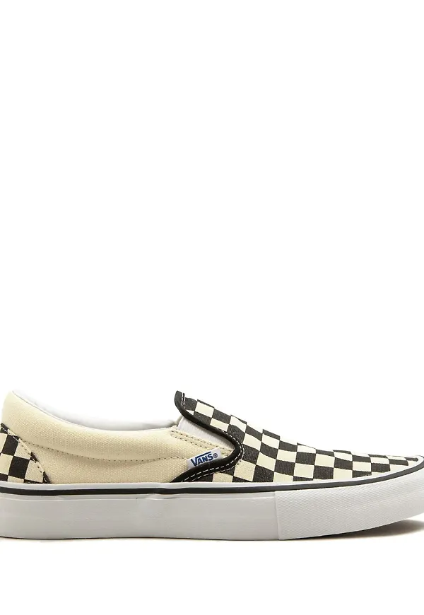 Vans rutiga slip on-sneakers - Vit