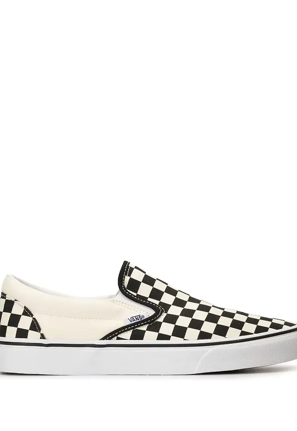 Vans rutiga slip on-sneakers - Vit