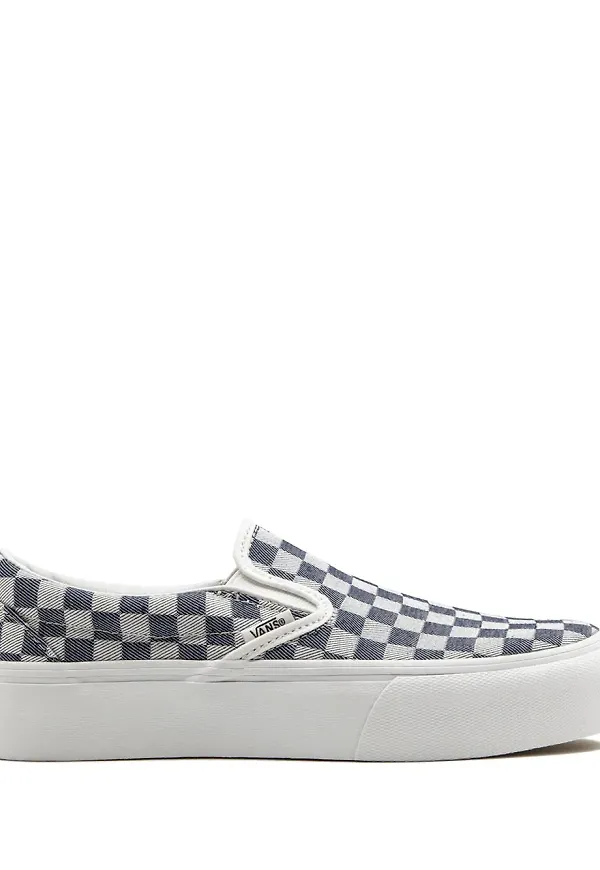 Vans schackrutiga sneakers - Blå