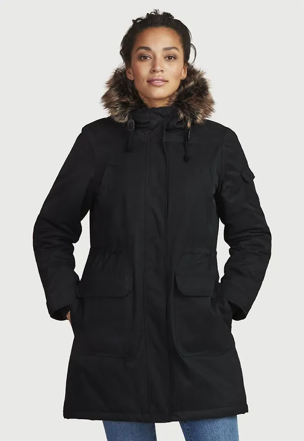 Varmfodrad, vattenavvisande parkas