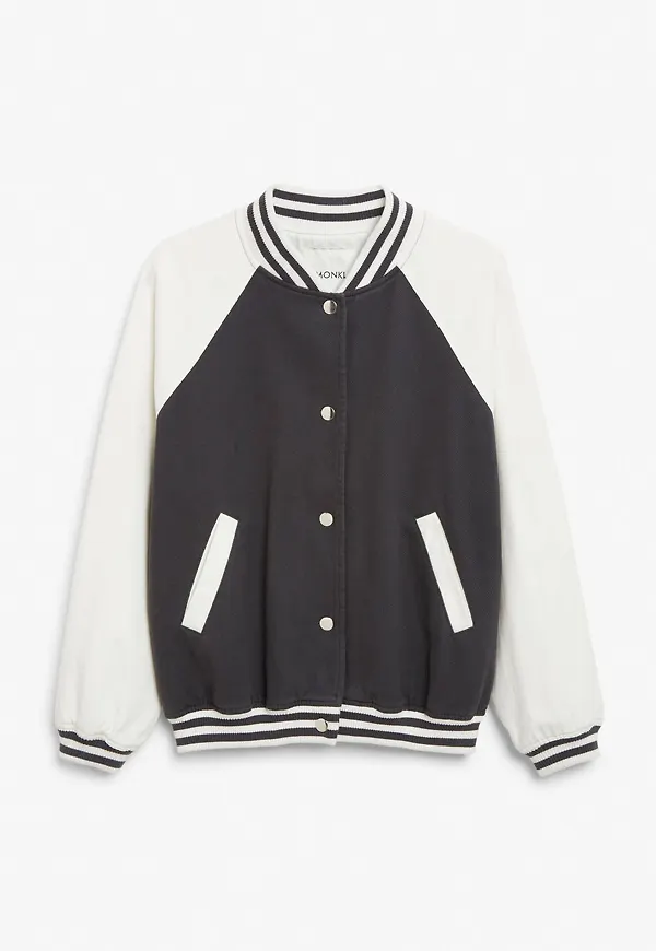 Varsity bomber jacket - Grey