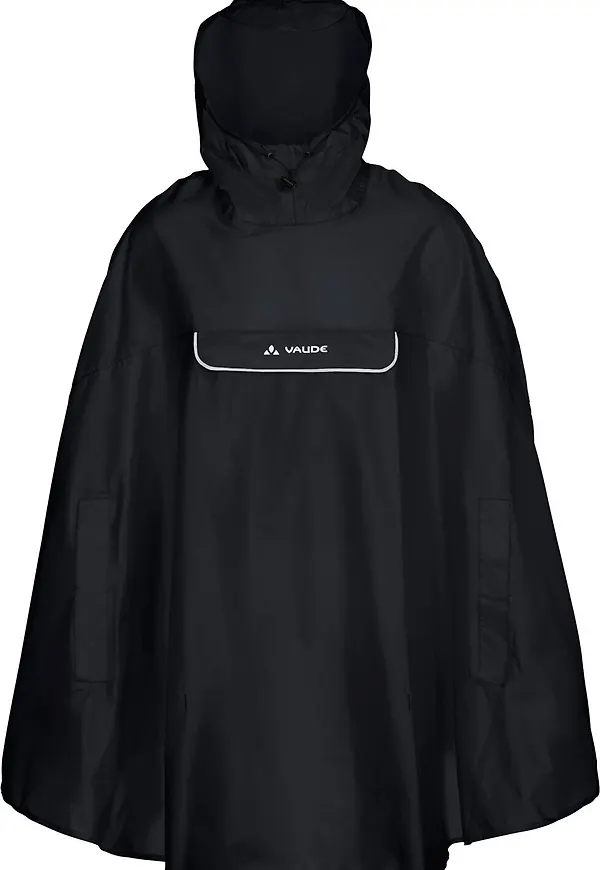 VAUDE Unisex Valdipino Rain Poncho Black