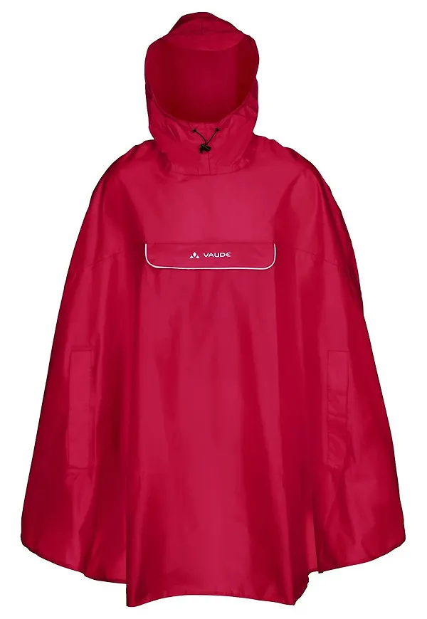 VAUDE Unisex Valdipino Rain Poncho Red Uni