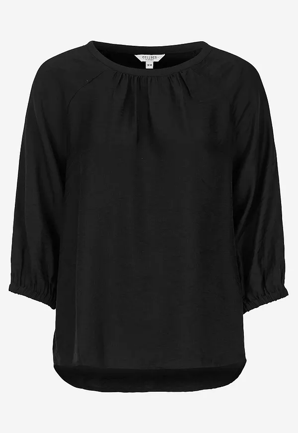 Vävd blus med struktur