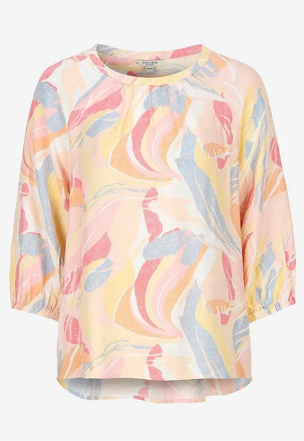Vävd blus med struktur