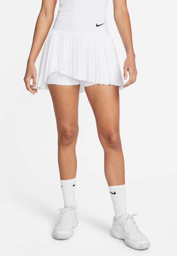 Veckad tenniskjol NikeCourt Dri-FIT Advantage för kvinnor - Vit