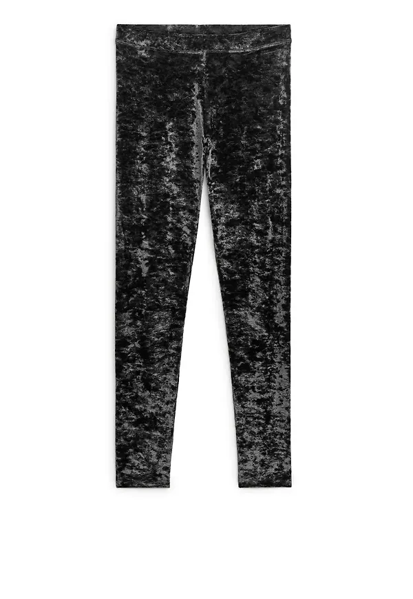 Velour Leggings - Black