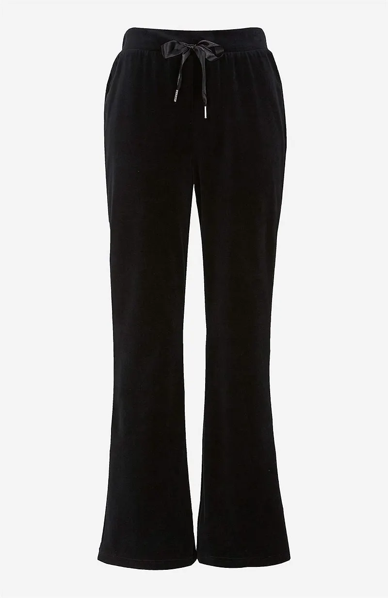 Velourbyxa med bootcut Wilma