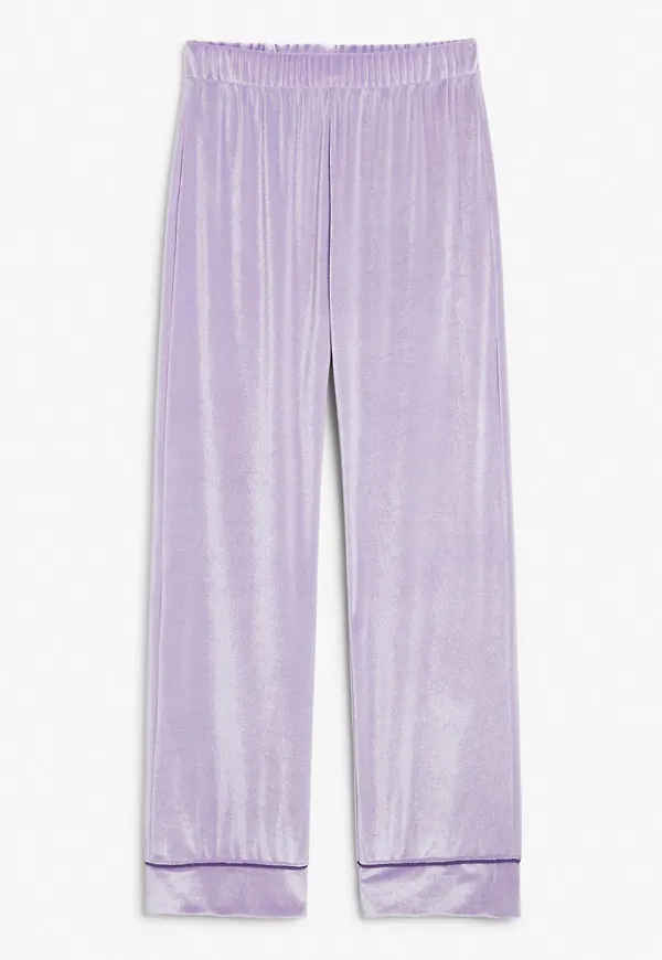 Velvet pyjama trousers - Purple