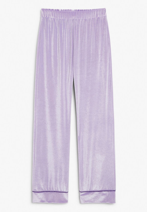 Velvet pyjama trousers - Purple