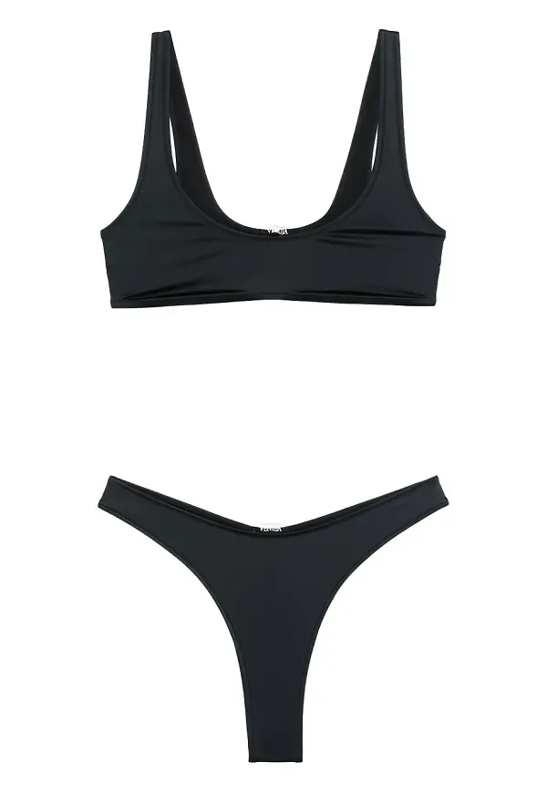 VENUJA bikini med djup urringning - Svart