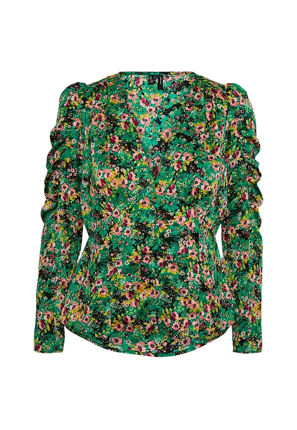 Vero Moda - Blus vmAnneline L/S Detail Top - Svart