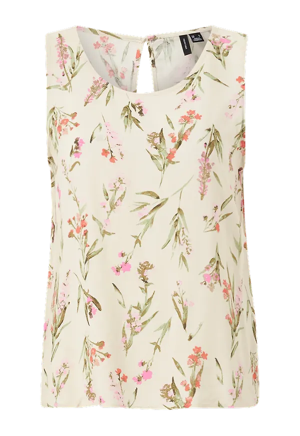 Vero Moda - Blus vmEasy SL Tank Top R1 Wvn GA - Beige - 36/38