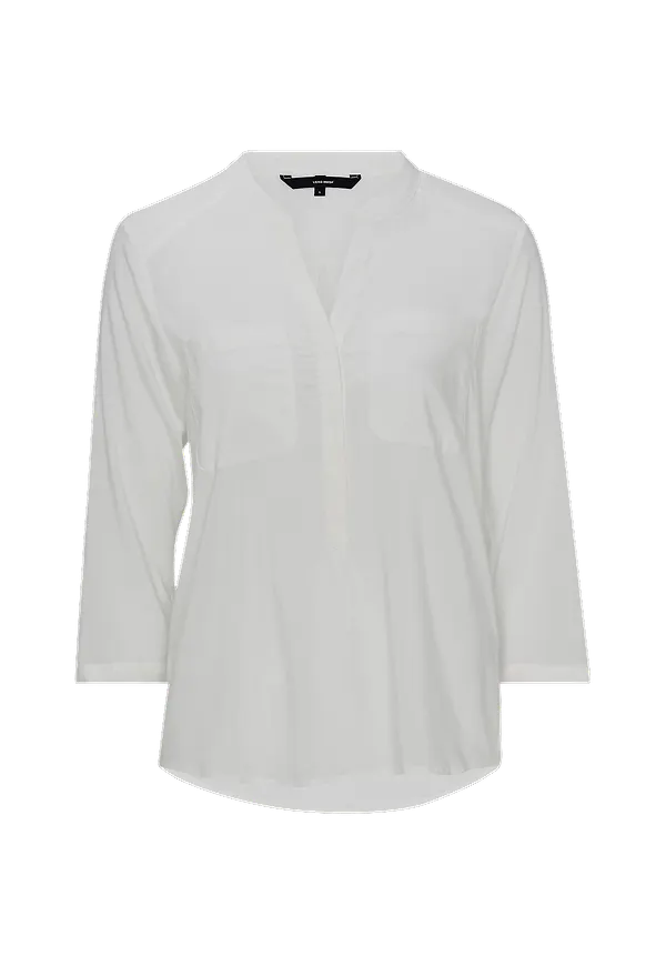 Vero Moda - Blus vmErika Plain 3/4 Shirt Noos - Vit