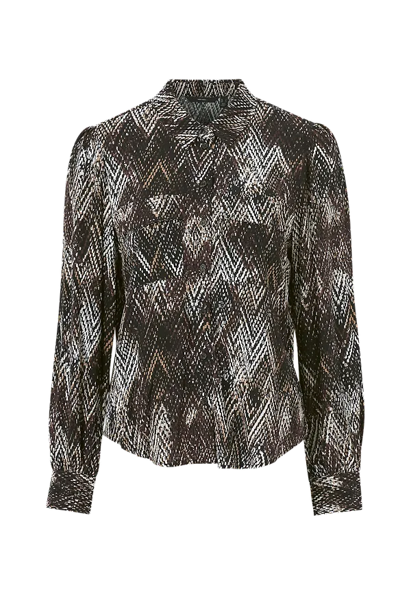 Vero Moda - Blus vmEsther LS Shirt - Brun - 36/38