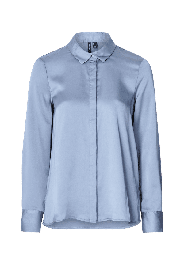 Vero Moda - Blus vmTyra Rie LS Shirt Wvn - Blå - 34